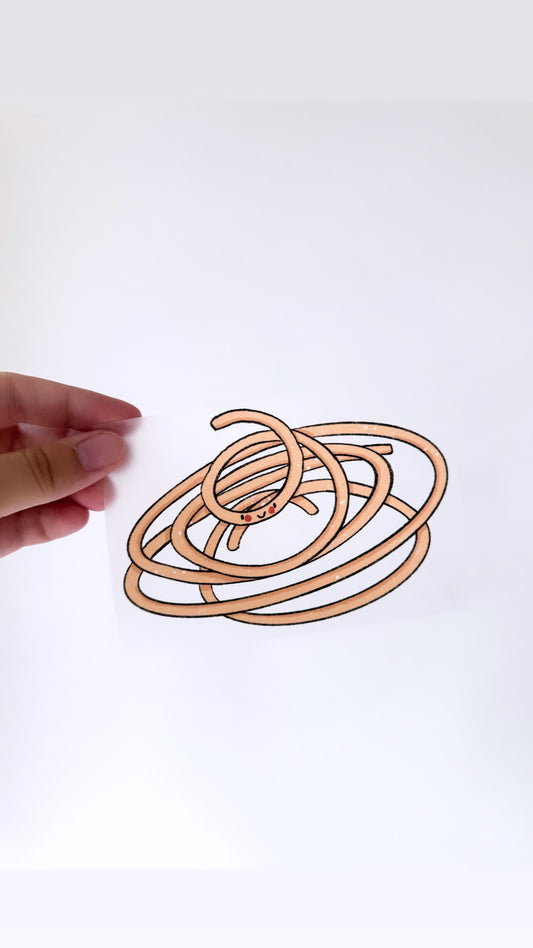 Spaghetti - Bügelbild, midi