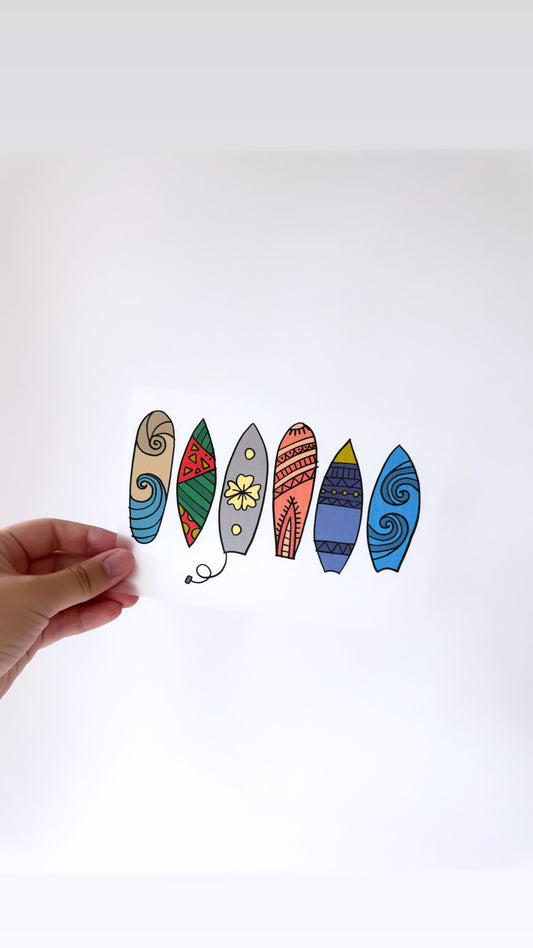 Surfbretter #2 - Bügelbild, maxi