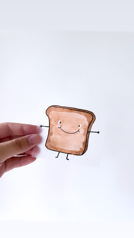 Toast weiße Schokolade - Bügelbild, midi