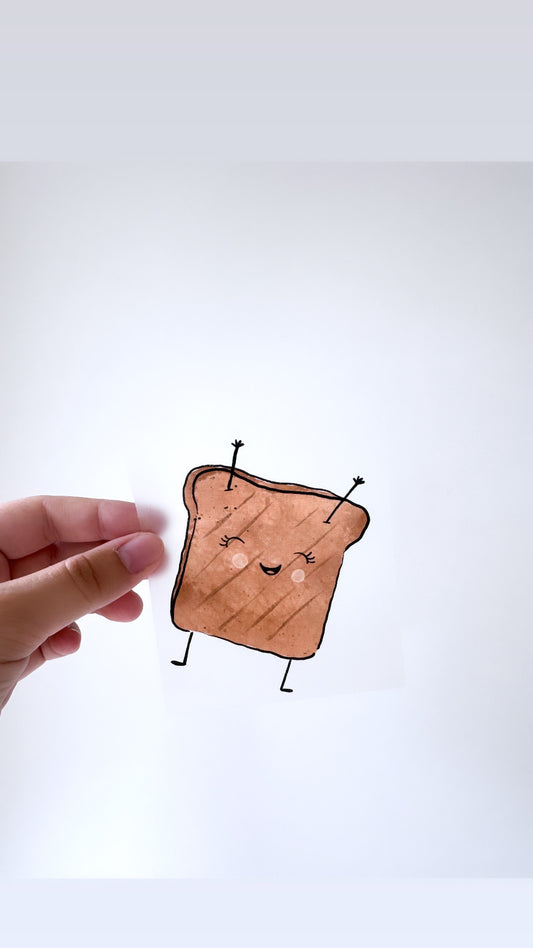 Happy Toast - Bügelbild, midi