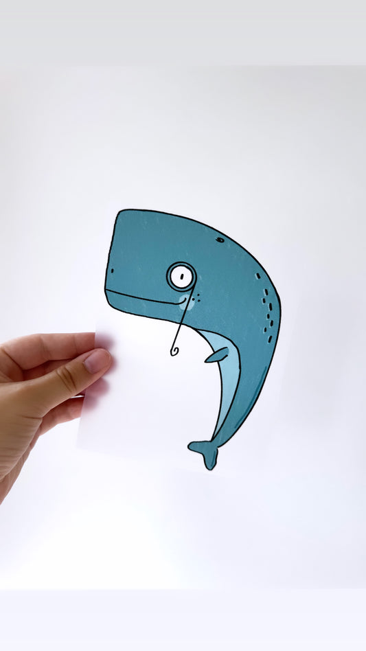 Wal Detektive - Bügelbild, verschiedene Größen