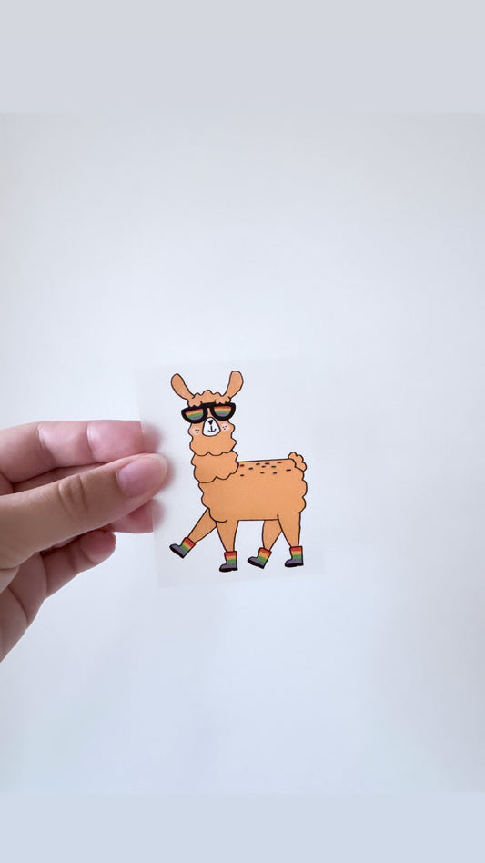 crazy Lama - Bügelbild, klein