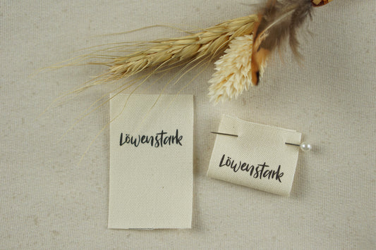 3er-Set Baumwoll-Label "Löwenstark"