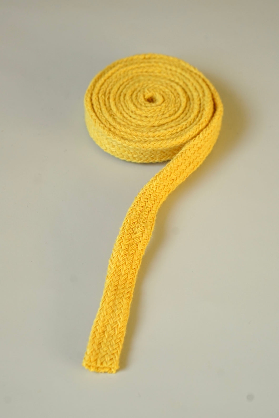 Baumwollkordel flach - gelb/yellow