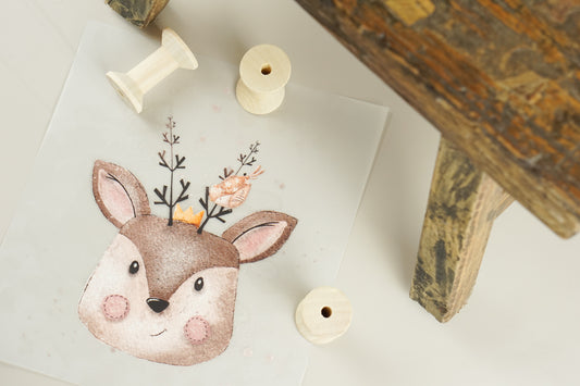 Rehlein - Bügelbild, groß