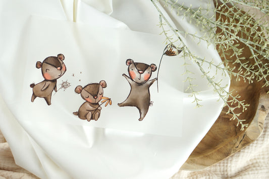 Bärchenglück - Bügelbild, groß/maxi