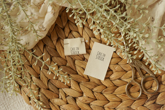 3er-Set Baumwoll-Label "Chic in Strick"