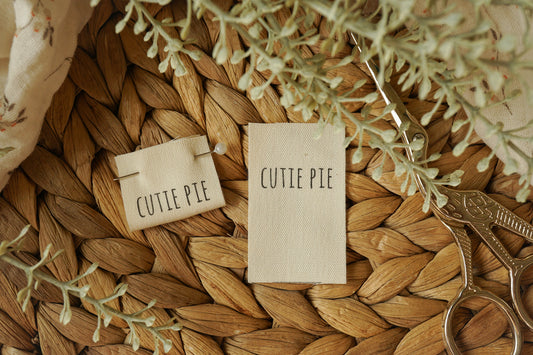 3er-Set Baumwoll-Label "Cutie Pie"