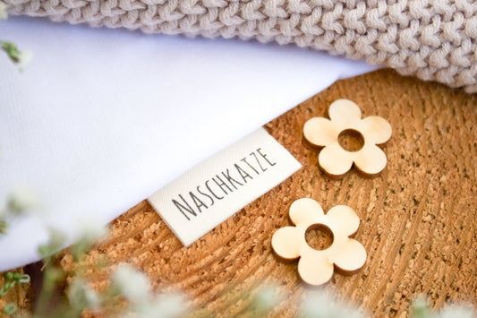 3er-Set Baumwoll-Label "Naschkatze"