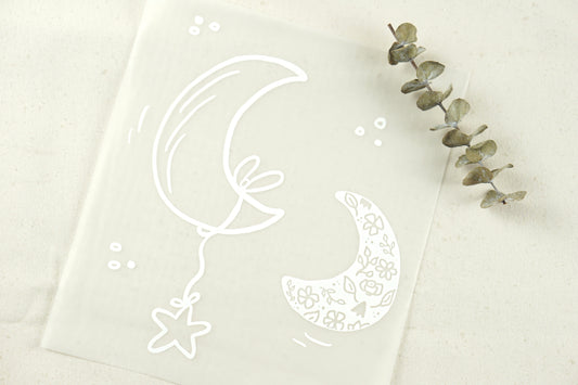 Mond - Bügelbild, groß/maxi