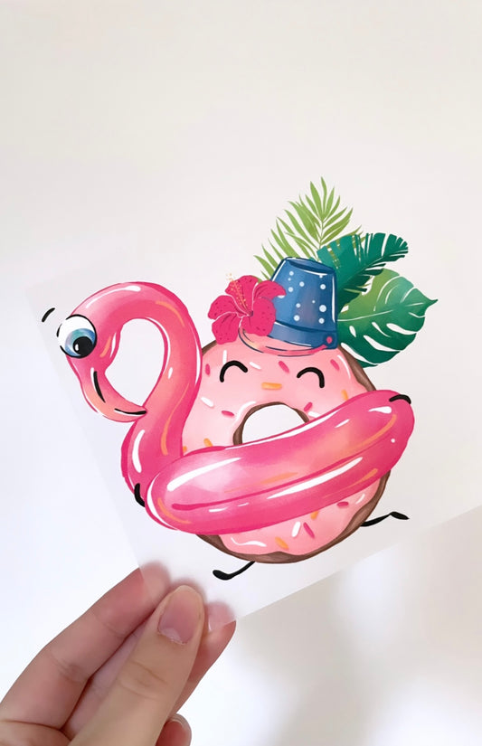 Pelikan Donut - Bügelbild, midi