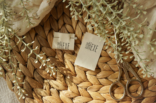 3er-Set Baumwoll-Label "kleine Hexe"