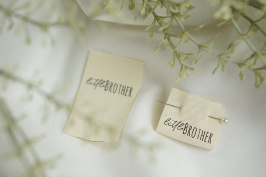 3er Set Baumwoll-Label "little Brother"